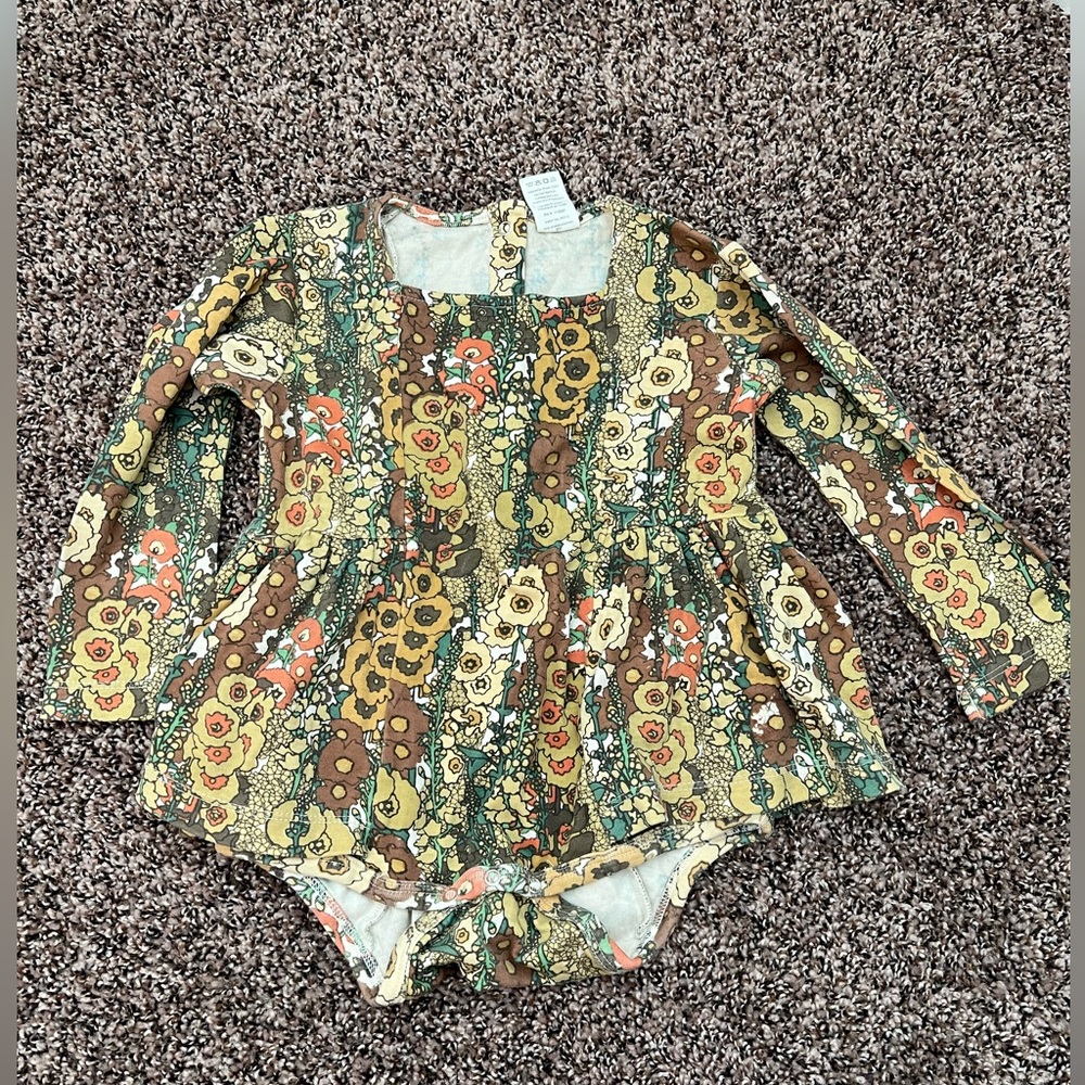 Kate Quinn Long Sleeve Ballet Onesie Dress Floral
